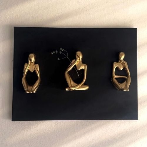 Statuettes « Le Penseur » en Résine Noire : L'Élégance Minimaliste - miniature 2